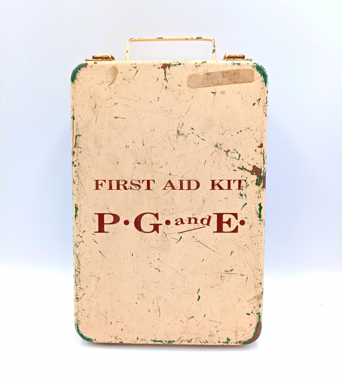  Vintage P.G. and E. First Aid Kit Metal Case Complete Rare Find 🔥🔥 PG&E🔥🔥