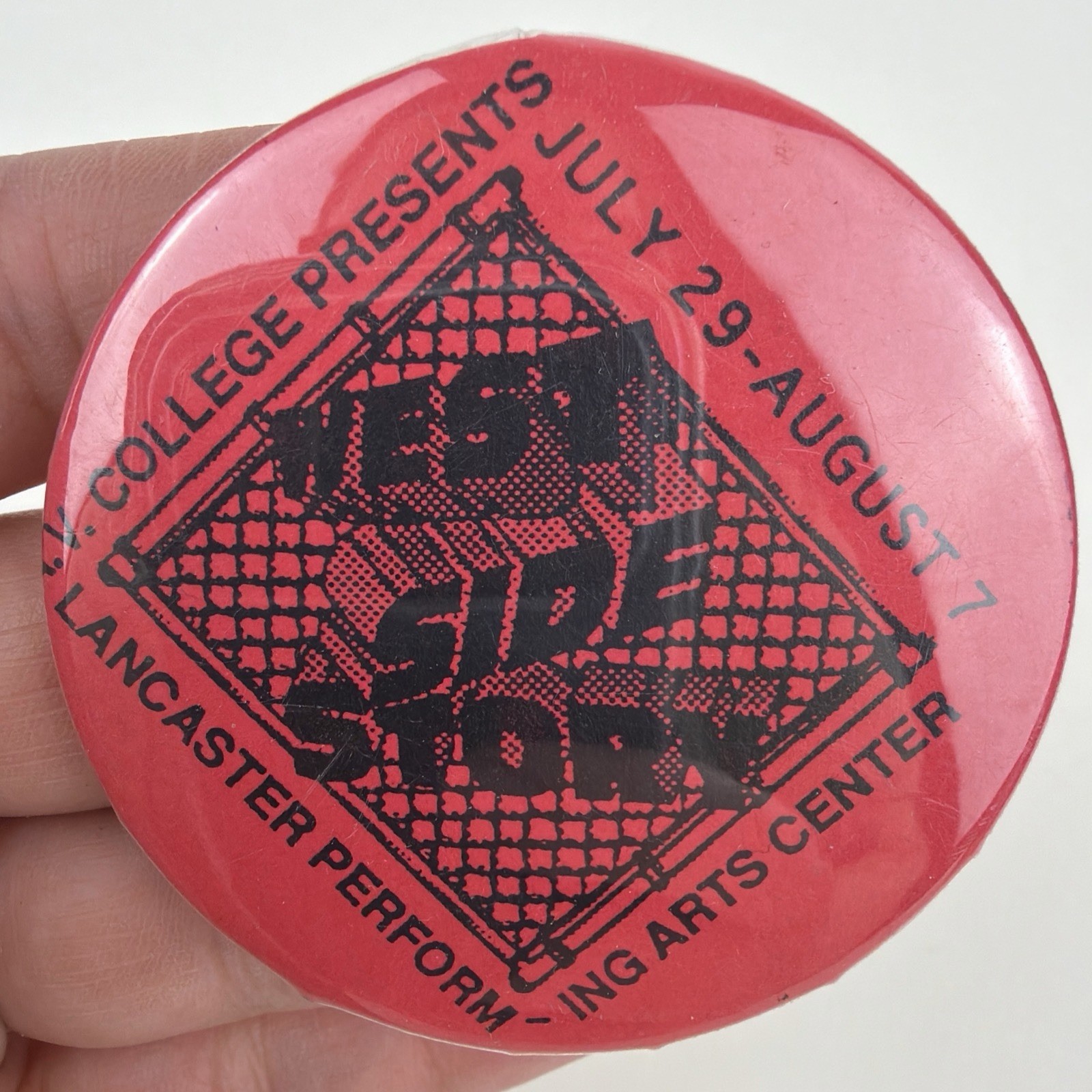 Vintage West Side Story Pinback Button Lancaster Performing Arts Center Musical