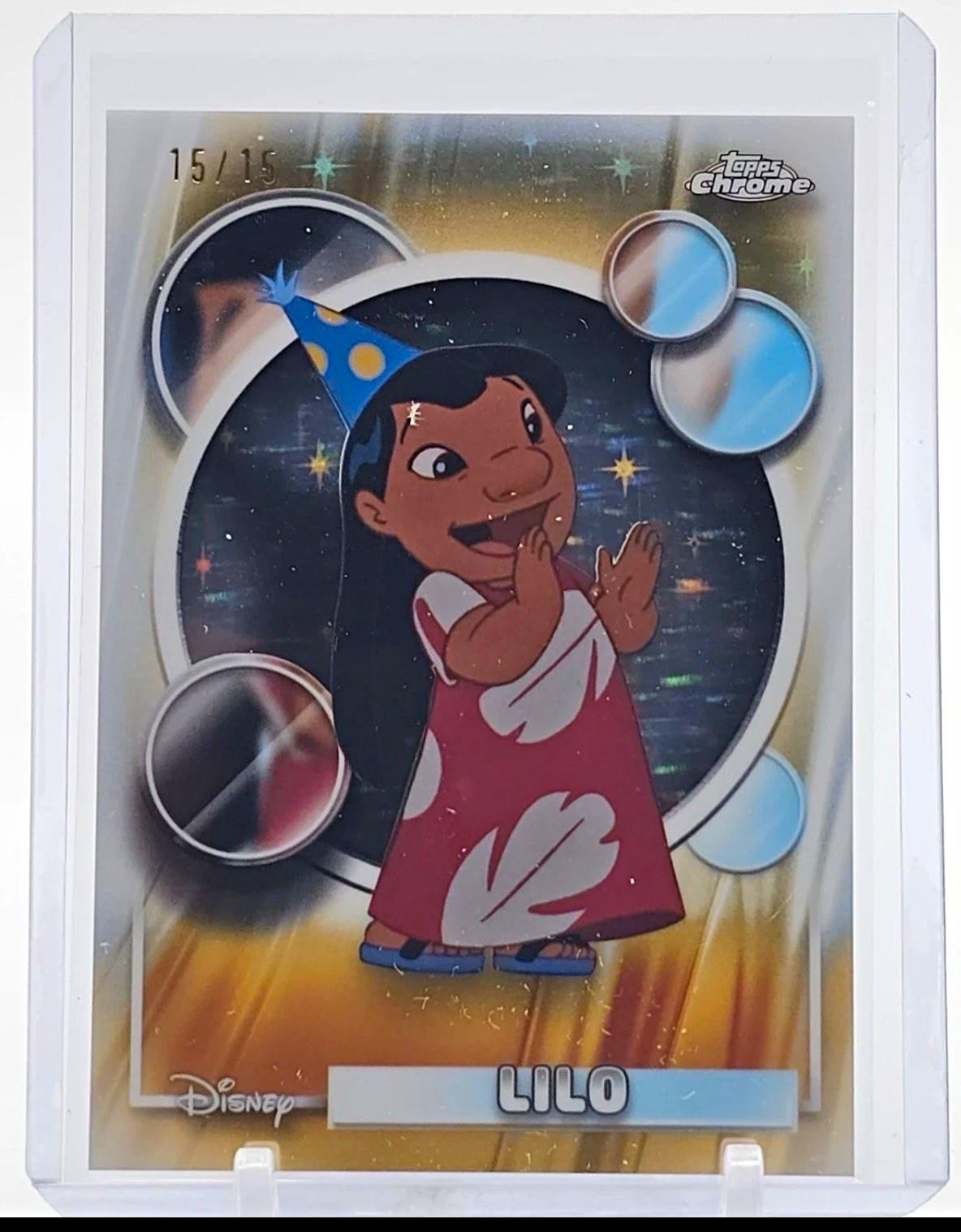 Topps Chrome 2026 Disney Lilo & Stitch Lilo #149 Serial Numbered 15/15 BOOK END