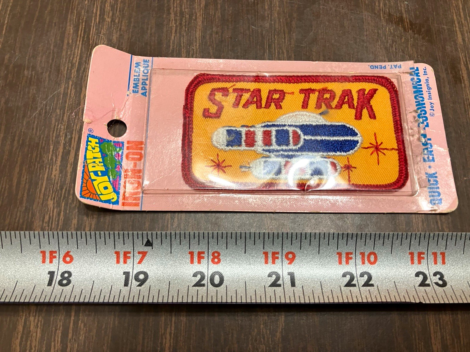 Vintage Star Trek USS Enterprise Joy-Patch Iron-On Patch NOS USA Sealed