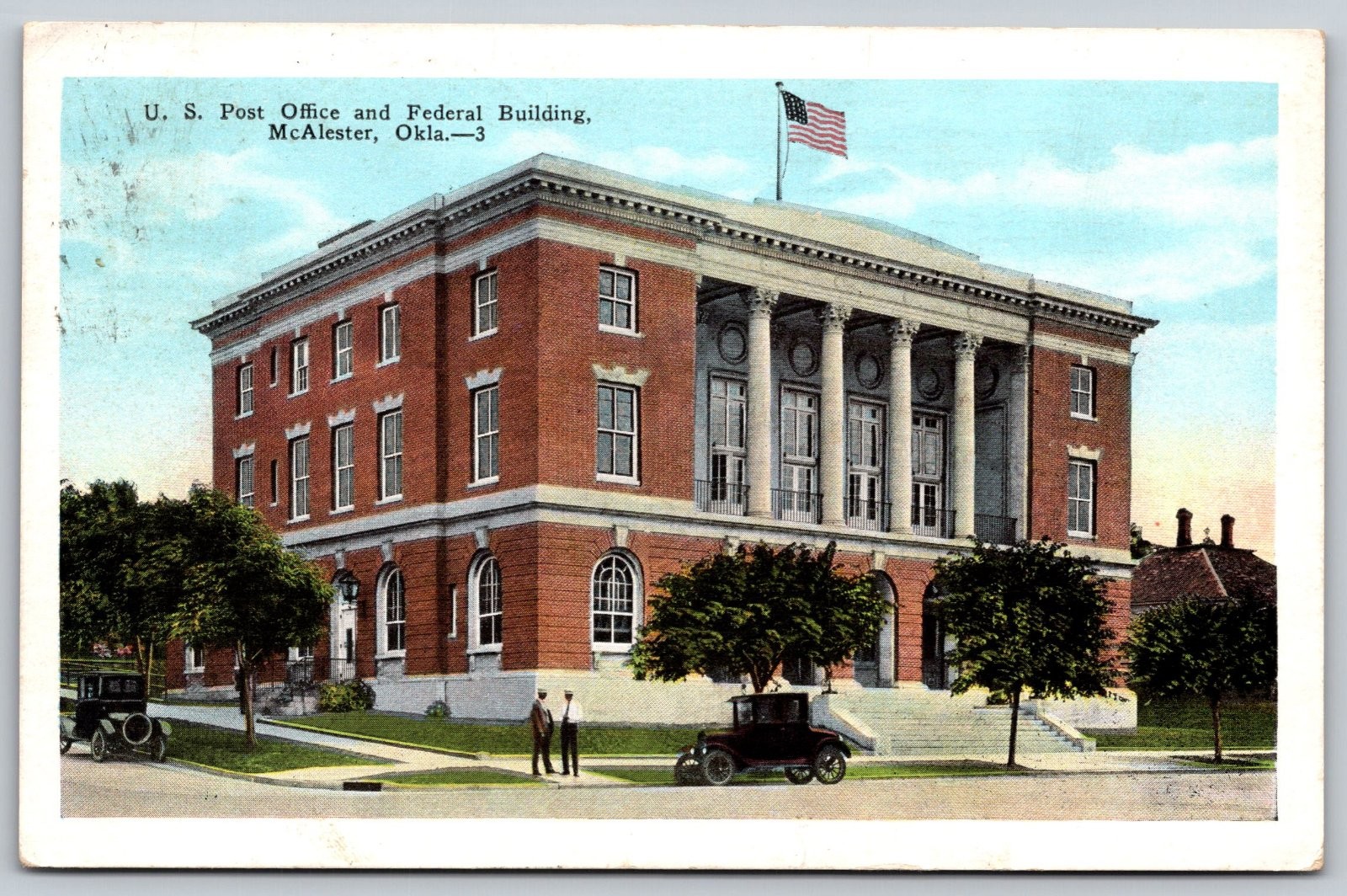 McAlester Oklahoma US Post Office Federal Building Postcard PC333