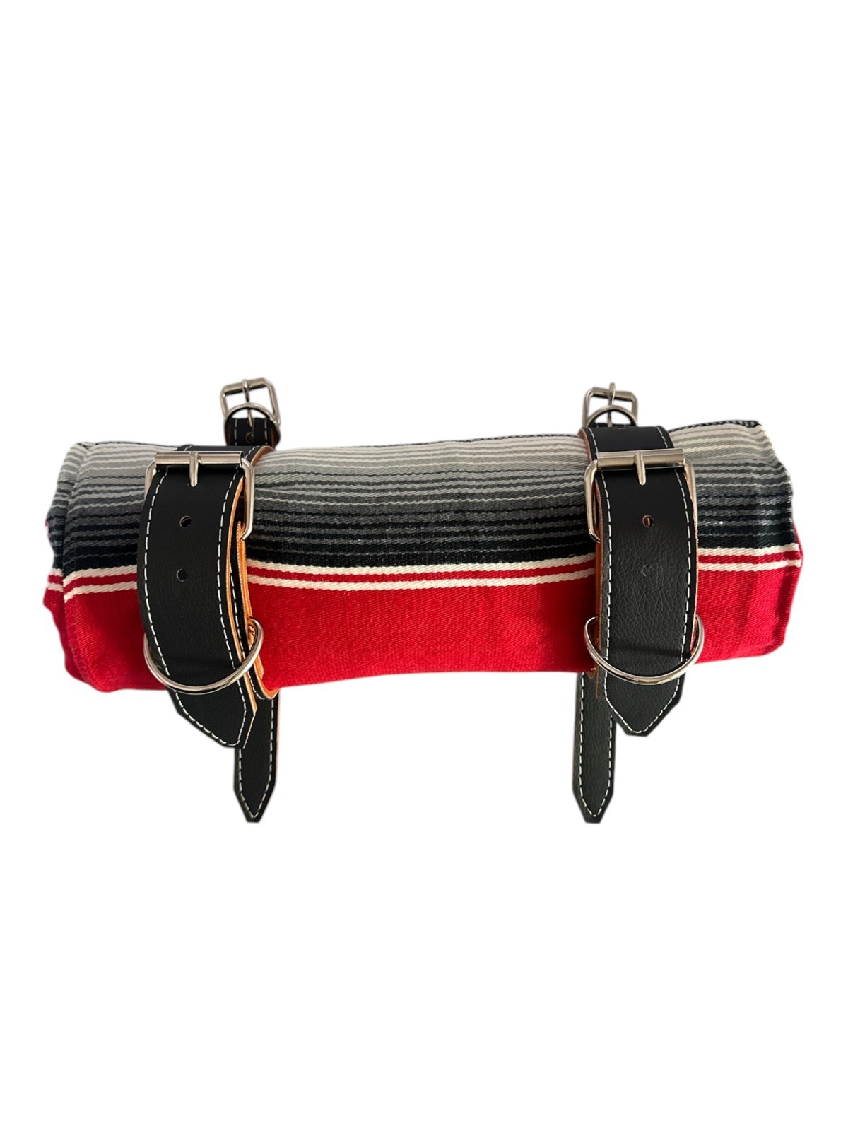 MOTORCYCLE BELT BLANKET HOLDER BIKER, MEXICAN,HAND MADE,  BRIGHT RED