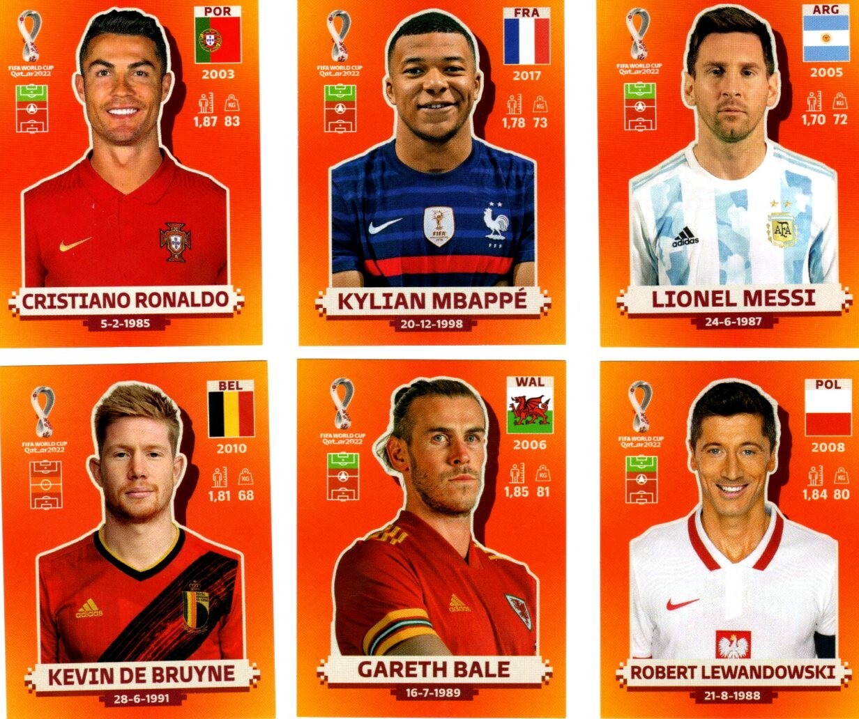 Panini World Cup 2022 Qatar Orange Version 638 inc Update Stickers - Choose 15