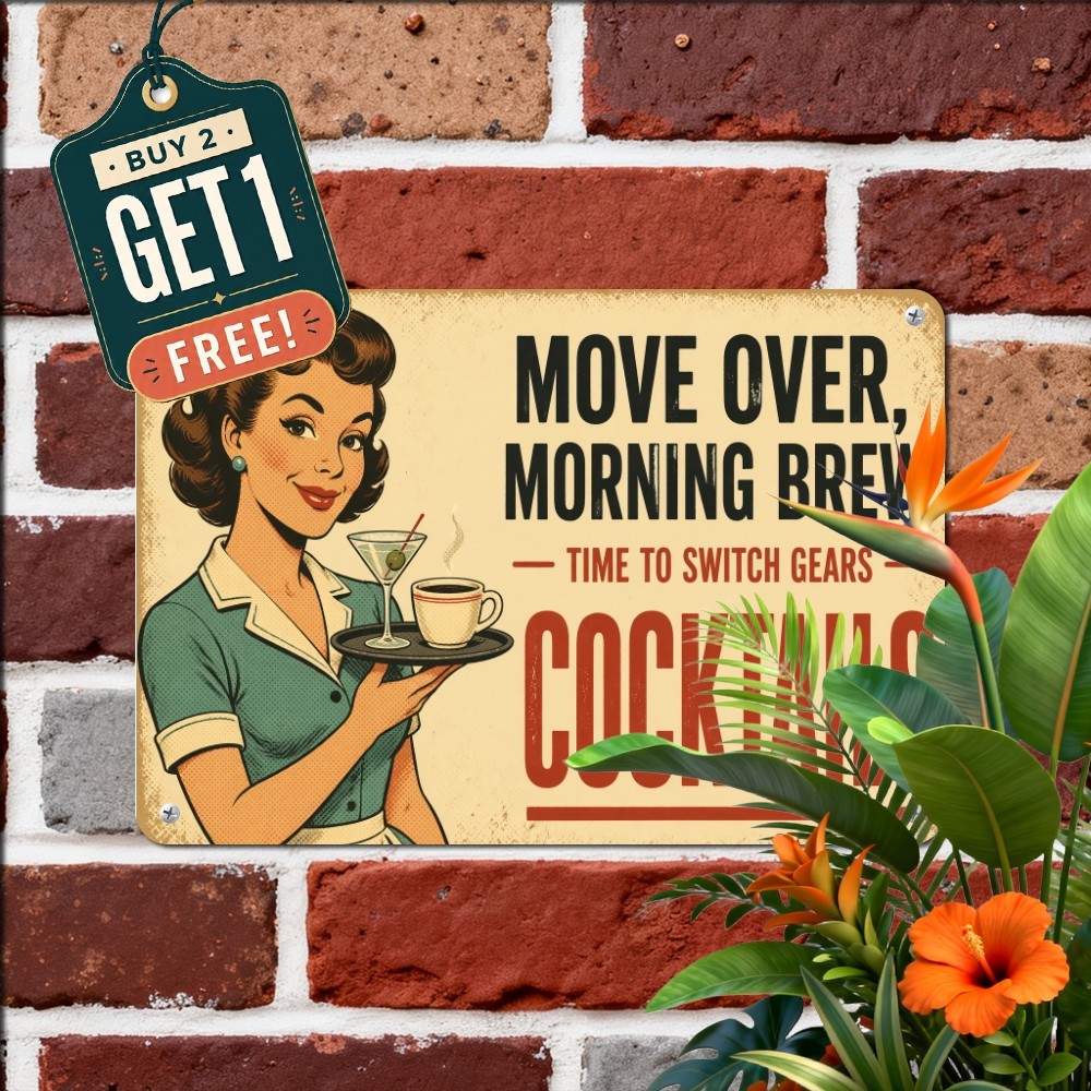 Retro Lady Sarcastic Humor Tin Sign 8x12 Vintage Living Room Wall Metal Plaque