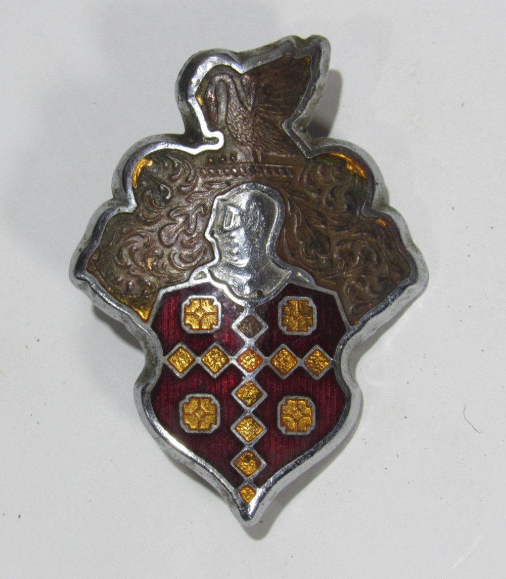 VTG 1948-50 Packard Radiator Badge Ornament Emblem Enamel Metal Grille Crest OEM