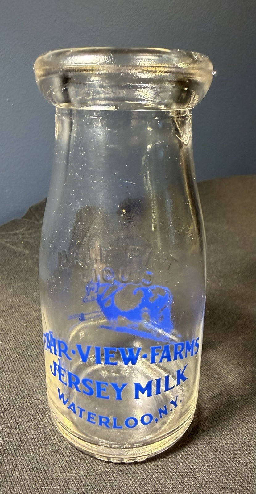 Vtg 1940s NY Milk Bottle Lot White Springs Geneva War Bonds Fair View Waterloo