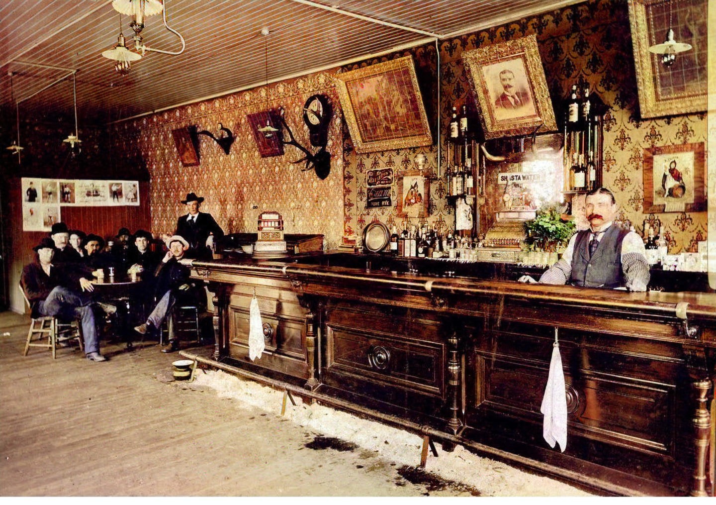 Old West Saloon Tombstone Wyatt Earp Doc Holliday  1885 8 x 10 photo