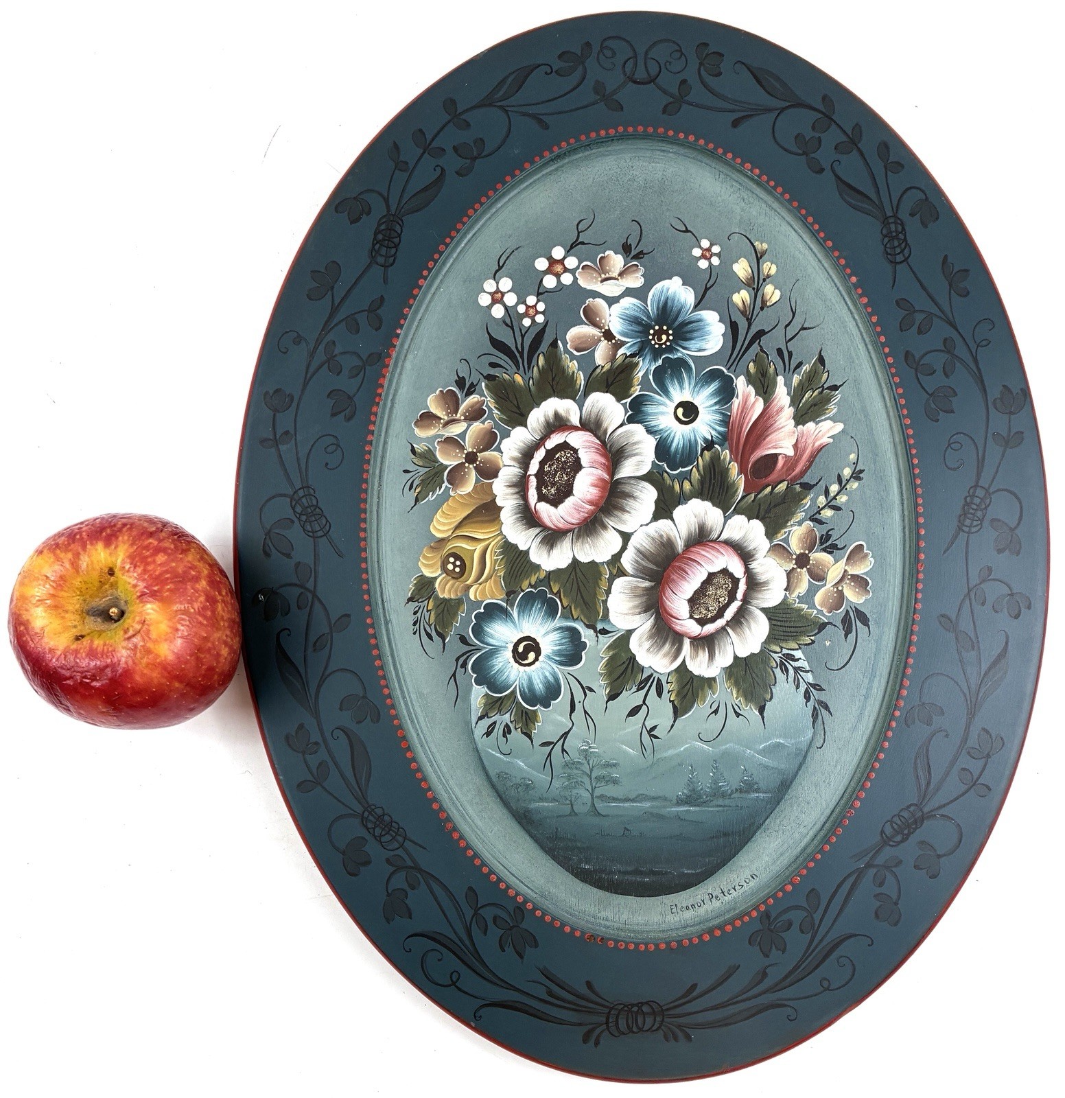 🔥16x12” Gold Medalist Norwegian Rosemaling Platter Valdres Signed EXHIBITION