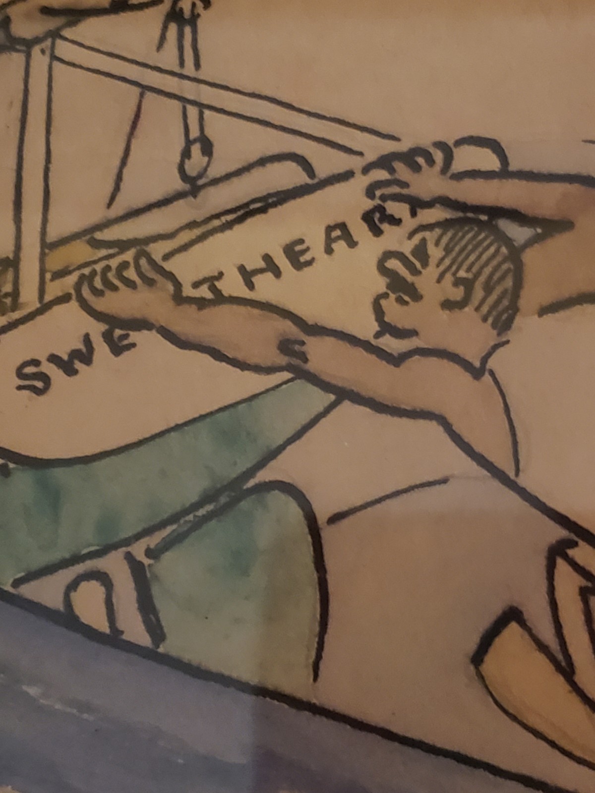 Original 1930s Ellison Hoover WPA Era Cartoon Layout Art \
