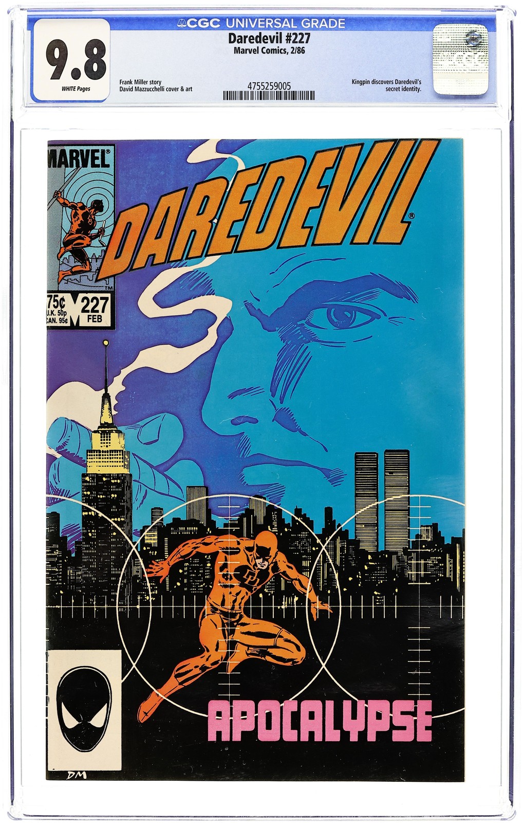 Daredevil #227 CGC 9.8 1986 4755259005