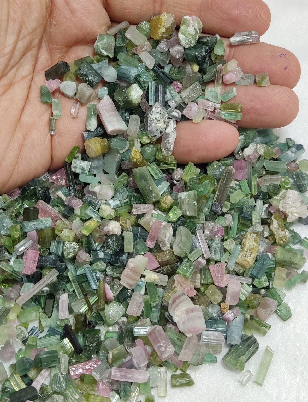 259 grams tourmaline crystals