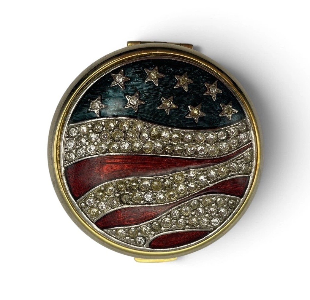 Vintage Estee Lauder America The Beautiful Lucidity Rhinestone Compact 2002-2003