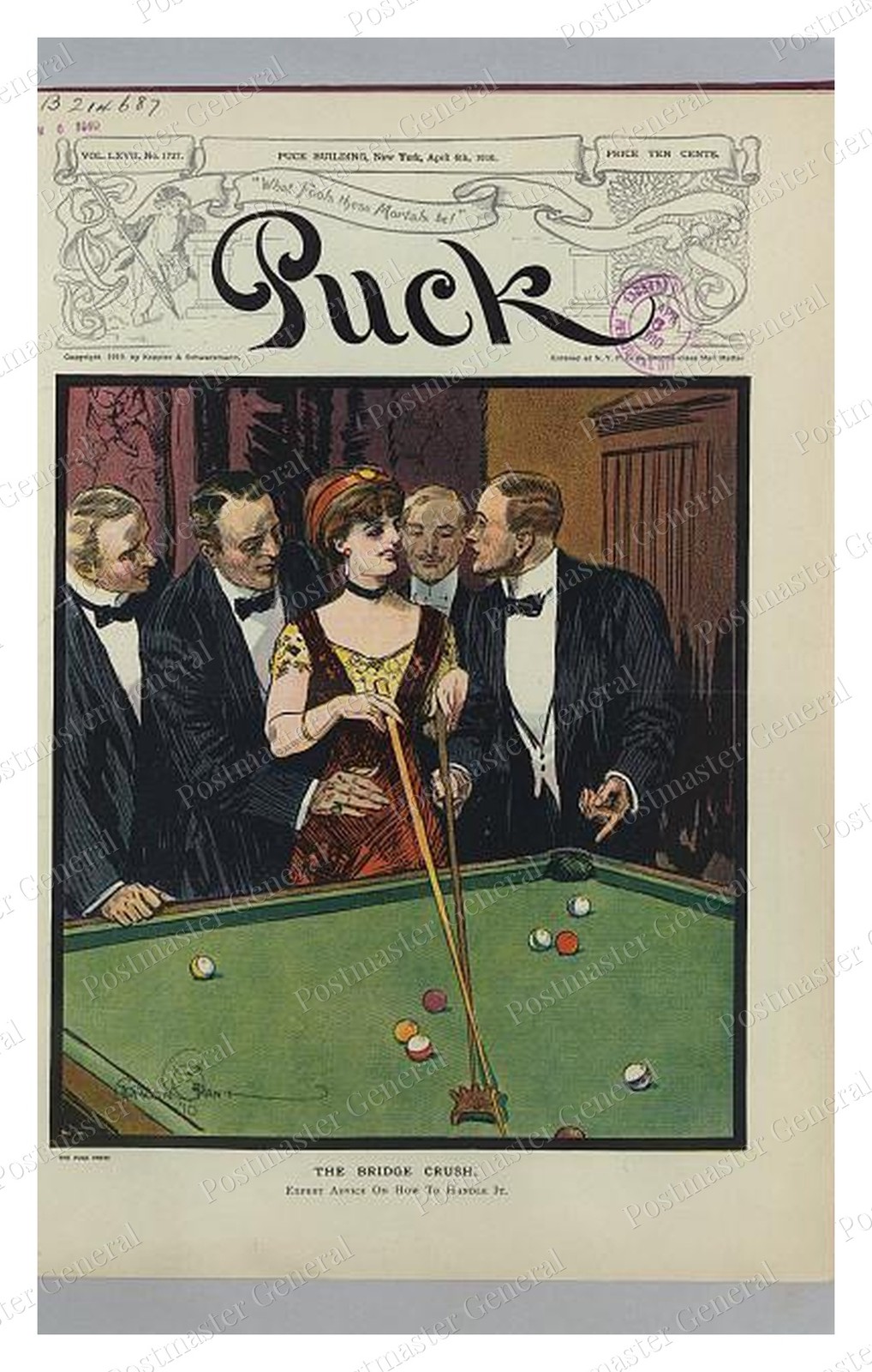 Bridge Crush Billiards Standard Postcard COPY RPPC